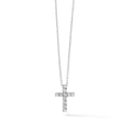 Comete Collana Croce in Acciaio e zirconi neri e bianchi – UGL644