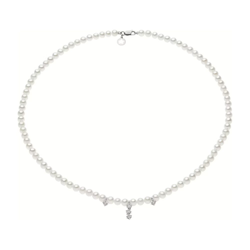 Comete Collana filo di perle in Oro 18KT e Diamanti bianchi – FWQ373