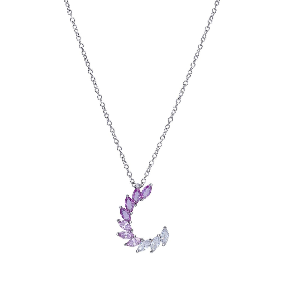 Comete Collana in Argento e Zirconi degradè rosa – GLA261