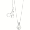 Comete Girocollo in Oro 9KT, Diamante bianco e Perla coltivata Ø 6/6,5 mm – KGLP001