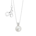 Comete Girocollo in Oro 9KT, Diamante bianco e Perla coltivata Ø 7,5/8 mm – KGLP003