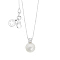 Comete Girocollo in Oro 9KT, Diamante bianco e Perla coltivata Ø 7/7,5 mm – KGLP002