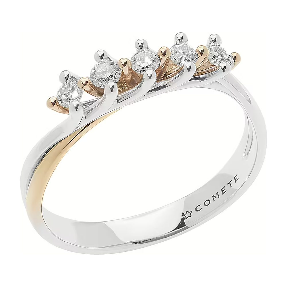 Comete Fedina in Oro bicolore 18KT e Diamanti bianchi – ANB2658