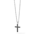Comete Girocollo Croce in Argento e zirconi neri – UGL687
