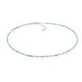Comete Girocollo in Argento con acquamarina e zirconi – GLA293
