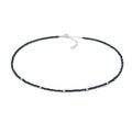Comete Girocollo in Argento con radice di zaffiro blu e zirconi – GLA292