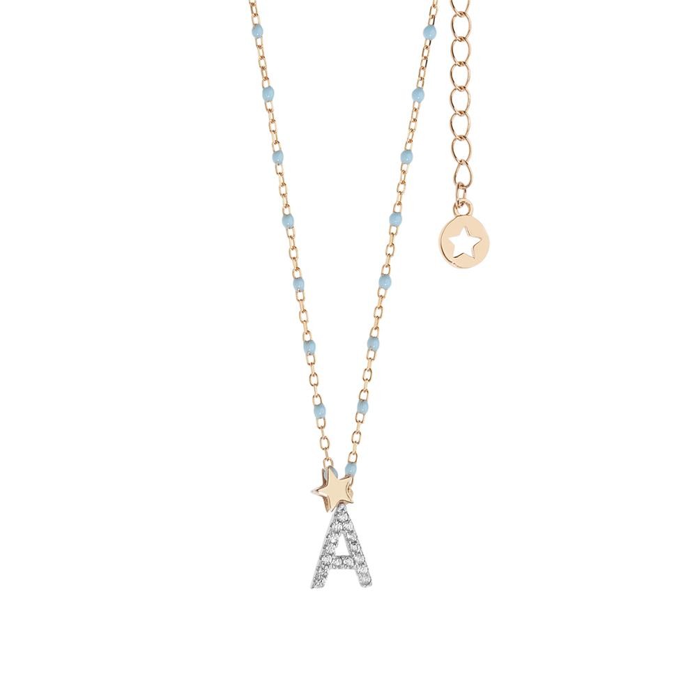 Comete Girocollo in Argento Lettera A – GLA173