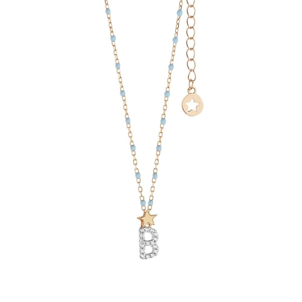 Comete Girocollo in Argento Lettera B – GLA174