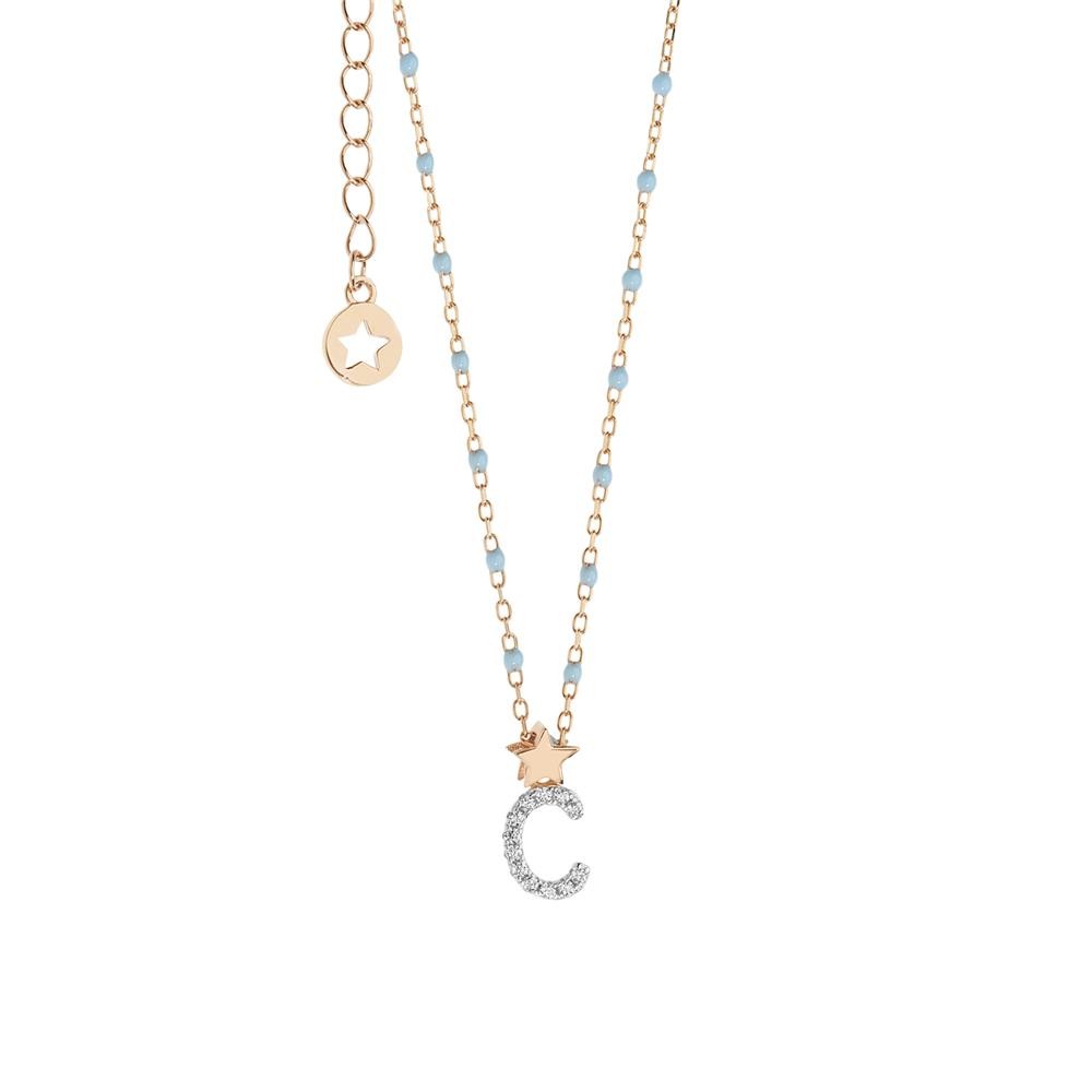 Comete Girocollo in Argento Lettera C – GLA175