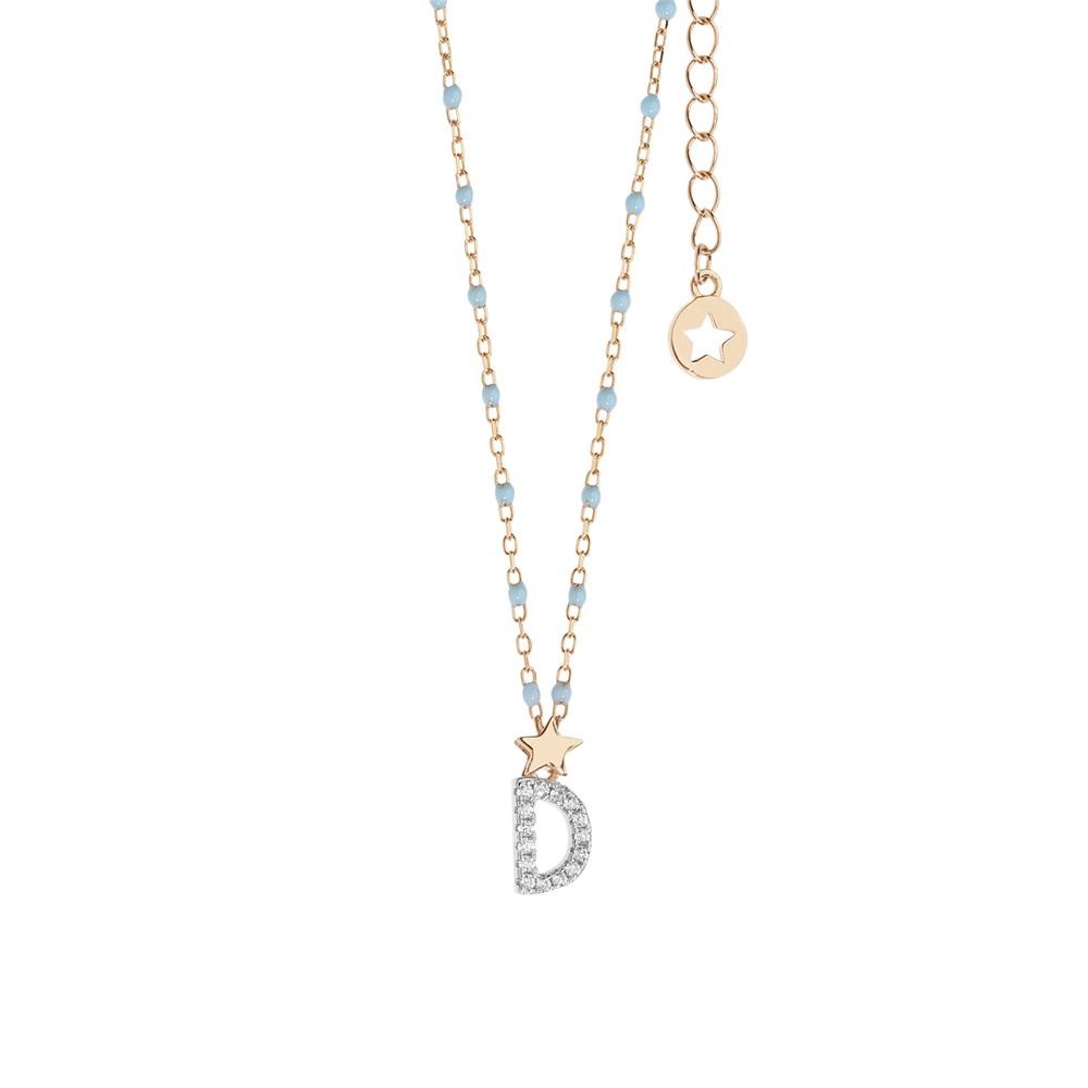 Comete Girocollo in Argento Lettera D – GLA176