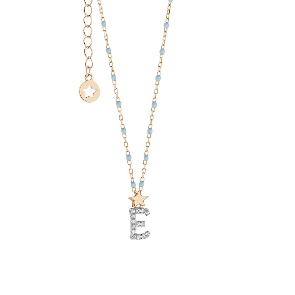 Comete Girocollo in Argento Lettera E – GLA177