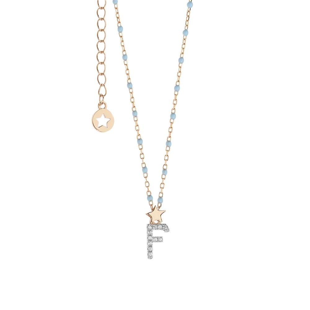 Comete Girocollo in Argento Lettera F – GLA178