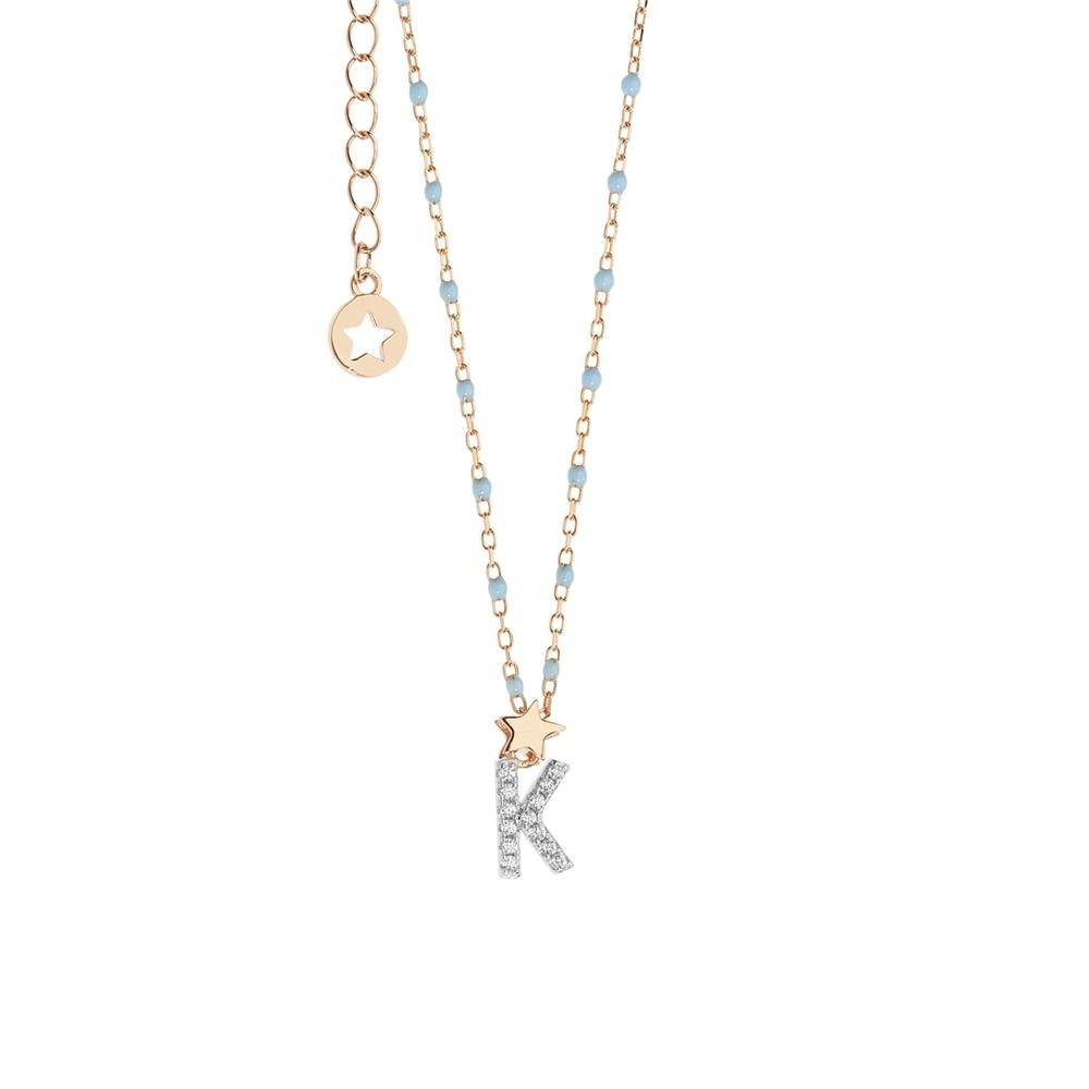 Comete Girocollo in Argento Lettera K – GLA183