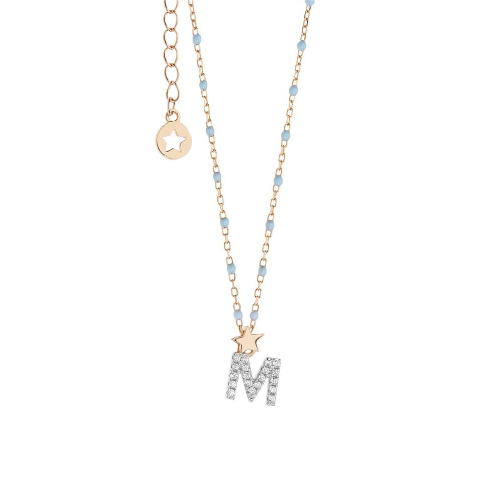 Comete Girocollo in Argento Lettera M – GLA185