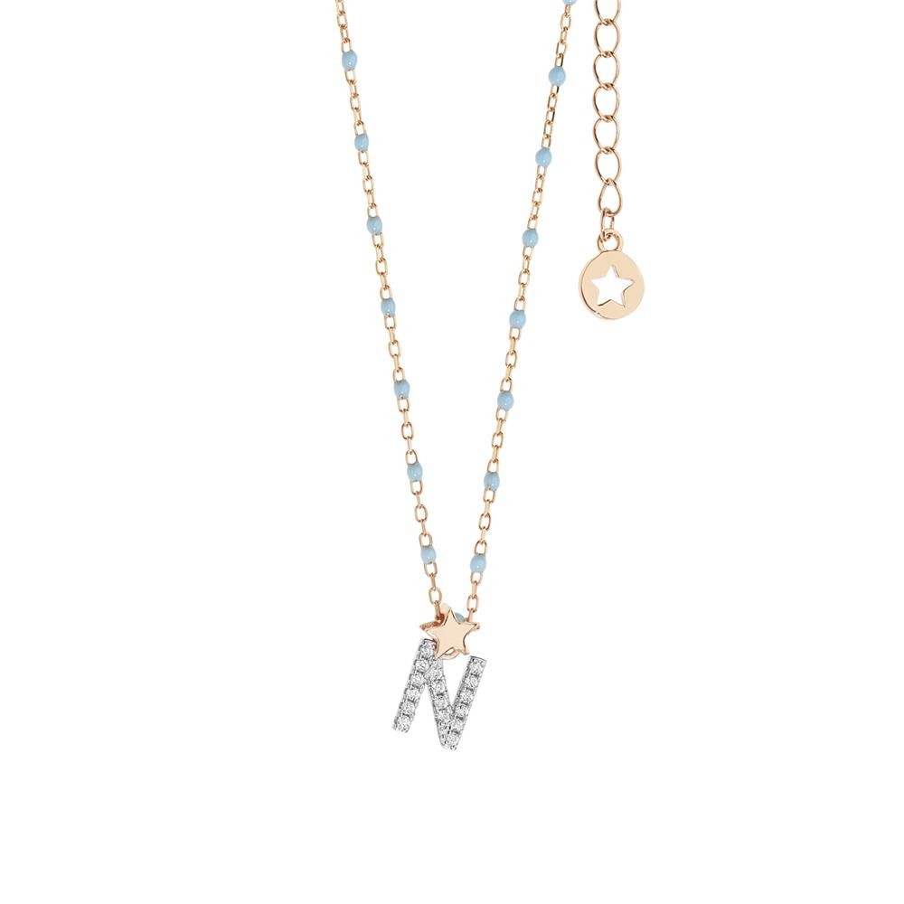 Comete Girocollo in Argento Lettera N – GLA186