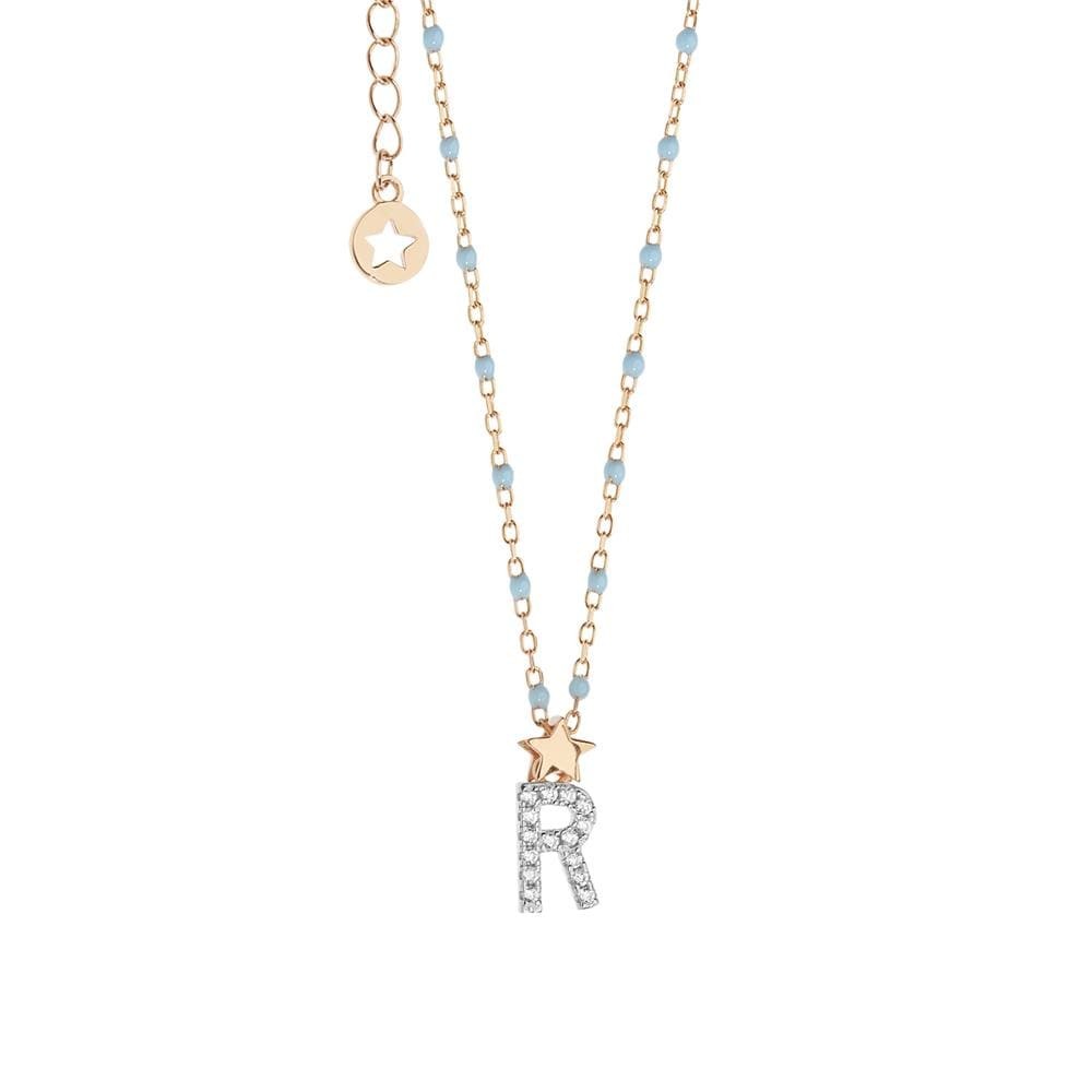 Comete Girocollo in Argento Lettera R – GLA190