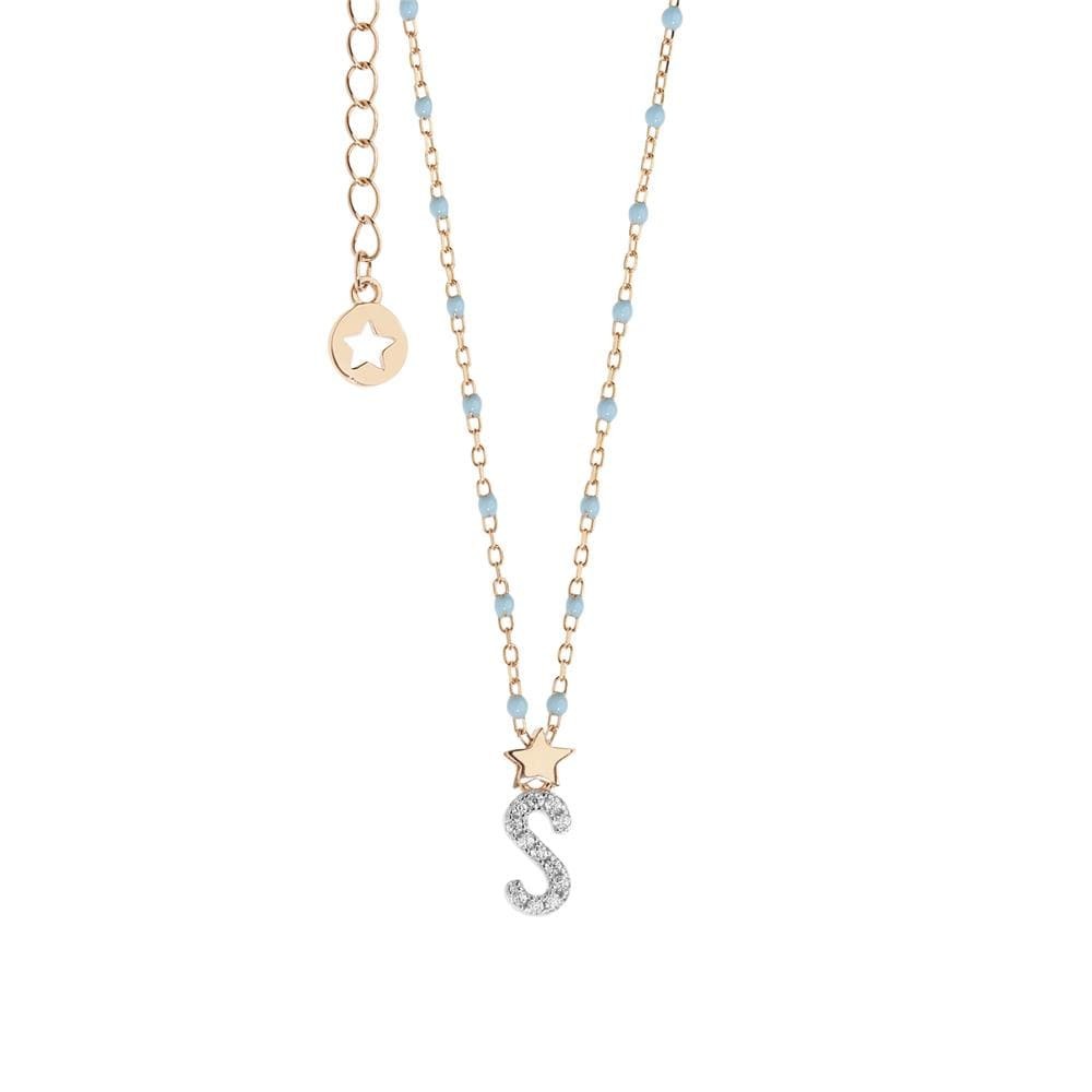 Comete Girocollo in Argento Lettera S – GLA191