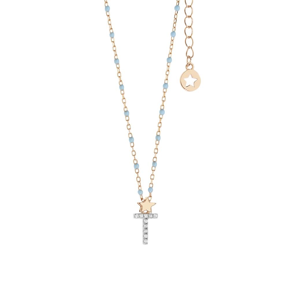 Comete Girocollo in Argento Lettera T – GLA192