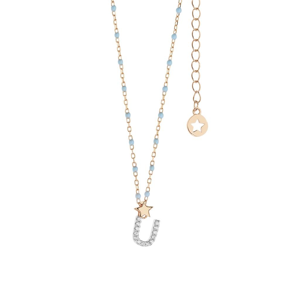 Comete Girocollo in Argento Lettera U – GLA193