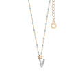 Comete Girocollo in Argento Lettera V – GLA194