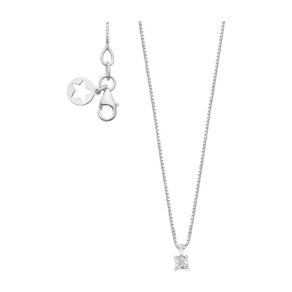 Comete Girocollo punto luce in Oro 9KT e Diamante bianco 3,60 mm – KGLB1402