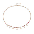 Comete Girocollo Stella in Argento rosè con smalto rosso – GLA251