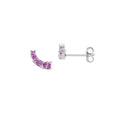 Comete Orecchini in Argento con cristalli rosa – ORA143