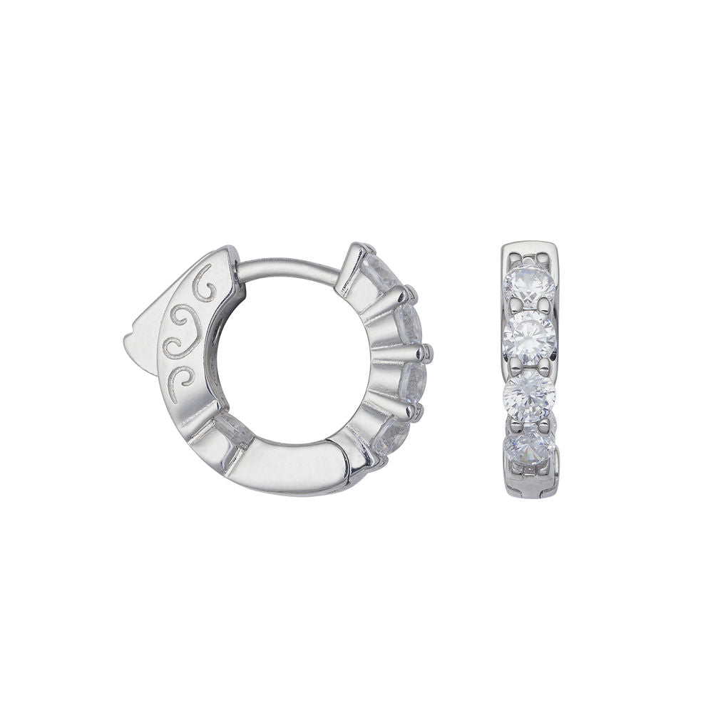 Comete Orecchini in Argento small e Zirconi bianchi – ORA196