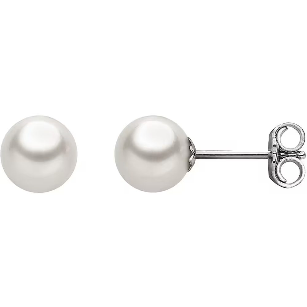 Comete Orecchini in Oro 18KT e Perle coltivate Ø 7/7,5 mm – ORP150B