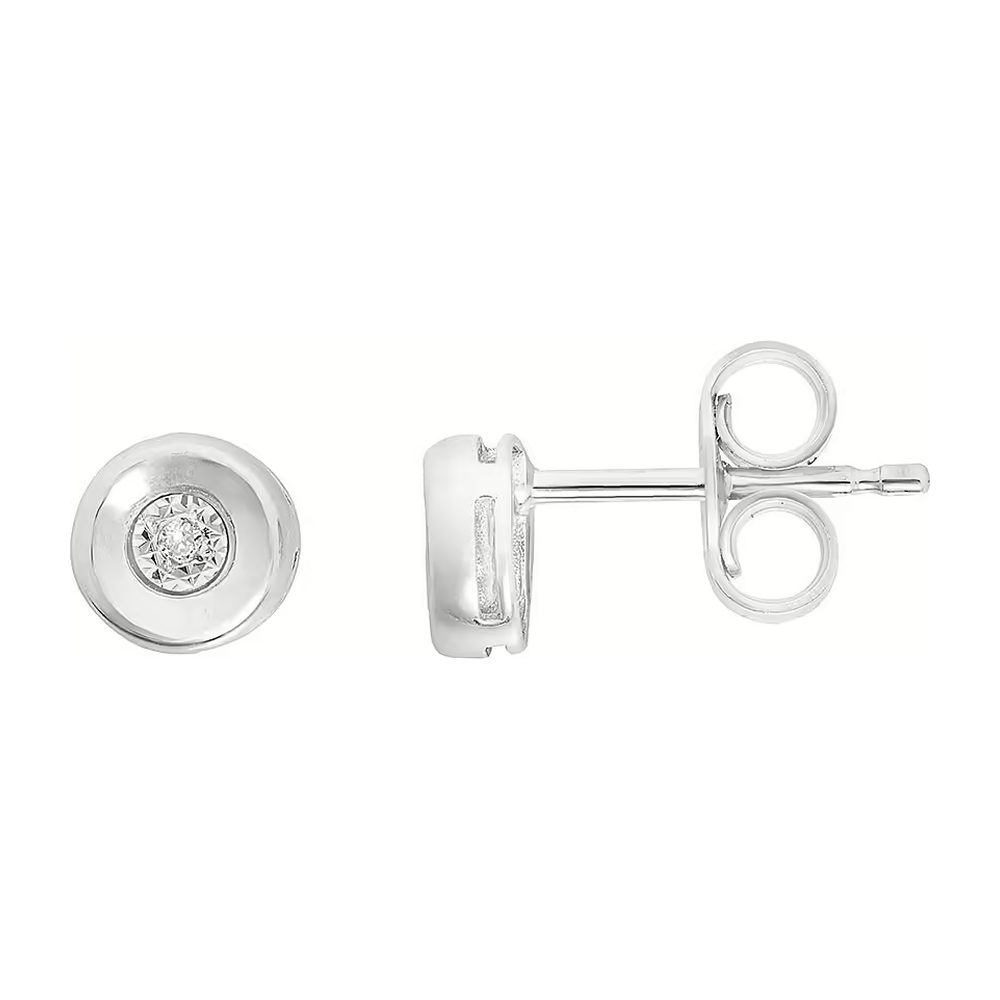 Comete Orecchini punto luce con castone in Oro 9KT e Diamanti bianchi – KORB1003