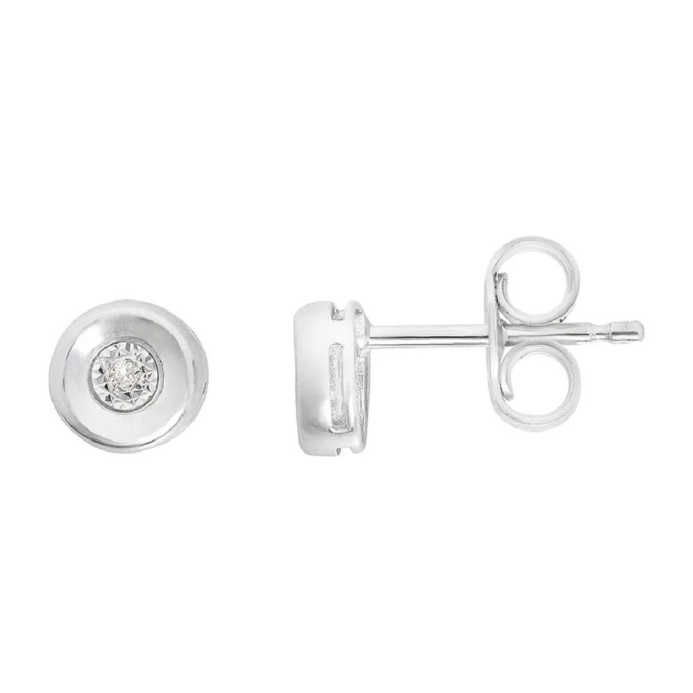 Comete Orecchini punto luce con castone in Oro 9KT e Diamanti bianchi – KORB1004