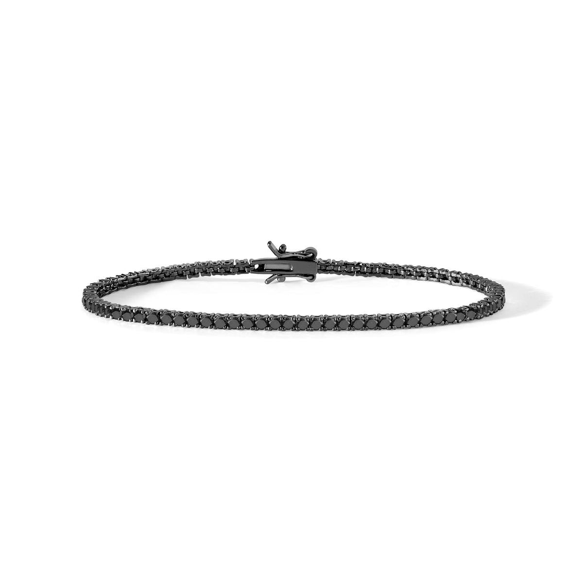Comete Tennis in Argento brunito e zirconi neri – UBR899