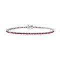 Comete Tennis in Argento e cristalli color rubino – BRA172