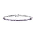 Comete Tennis in Argento e zirconi Viola Ametista – BRA238