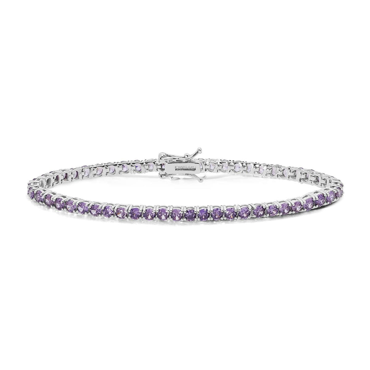 Comete Tennis in Argento e zirconi Viola Ametista – BRA238