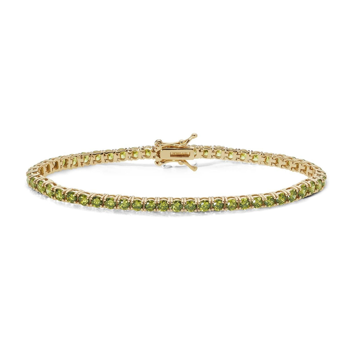 Comete Tennis in Argento giallo e zirconi Peridot – BRA239