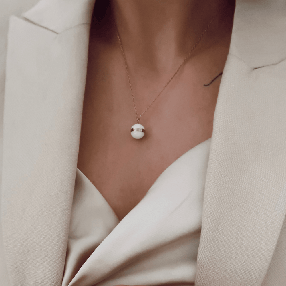 Daniel Wellington | Collana Aspiration Rose Gold Satin White – foto 2