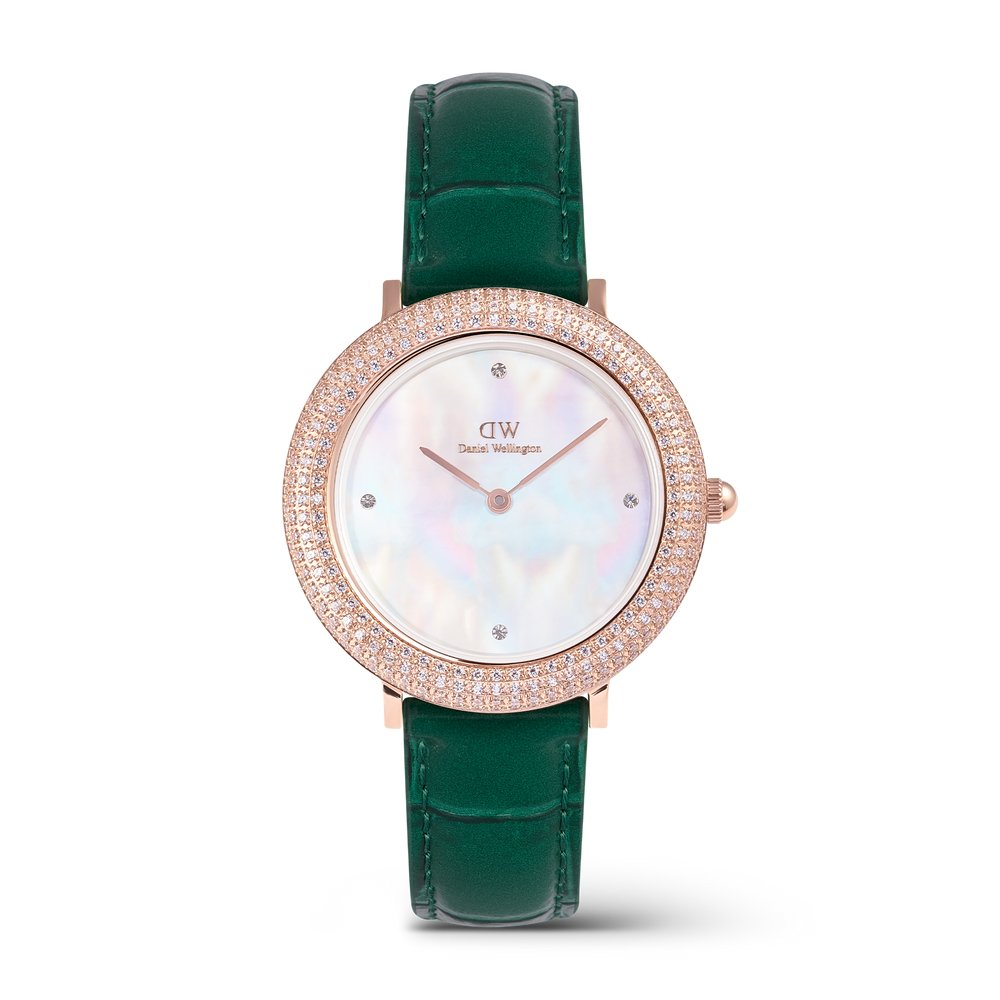 Daniel Wellington | Crystalline Bezel Green Croc Rose Gold