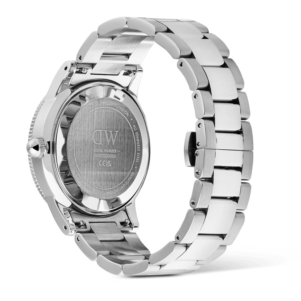 Daniel Wellington | Iconic GMT Link Black Blue Ceramic Bezel Silver – foto 4