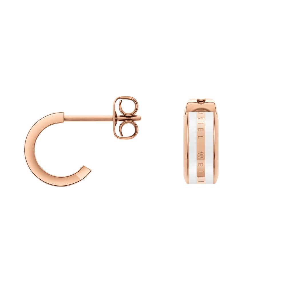 Daniel Wellington | Orecchini Emalie Rose Gold Satin White – foto 2