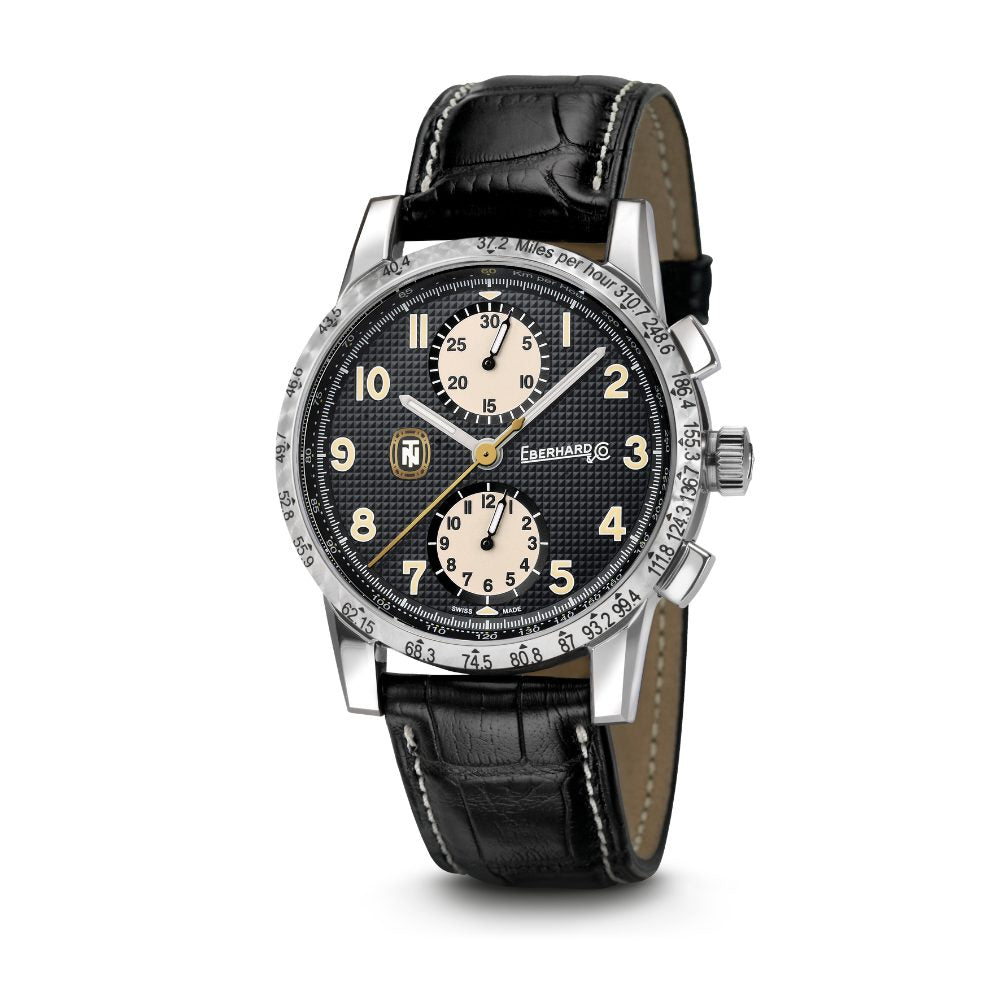 Eberhard & Co. Tazio Nuvolari Gold Car Collection 40 mm quadrante nero 31176.02 CP
