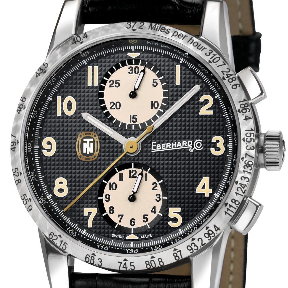 Eberhard & Co. Tazio Nuvolari Gold Car Collection 31176.02 CP – quadrante Clous de Paris e lunetta in miglia orarie