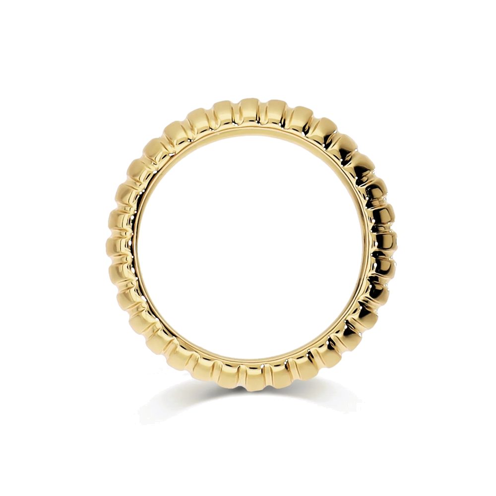 ETRUSCA | Anello a Fascia Finitura Plissé Placcato Oro 18Kt