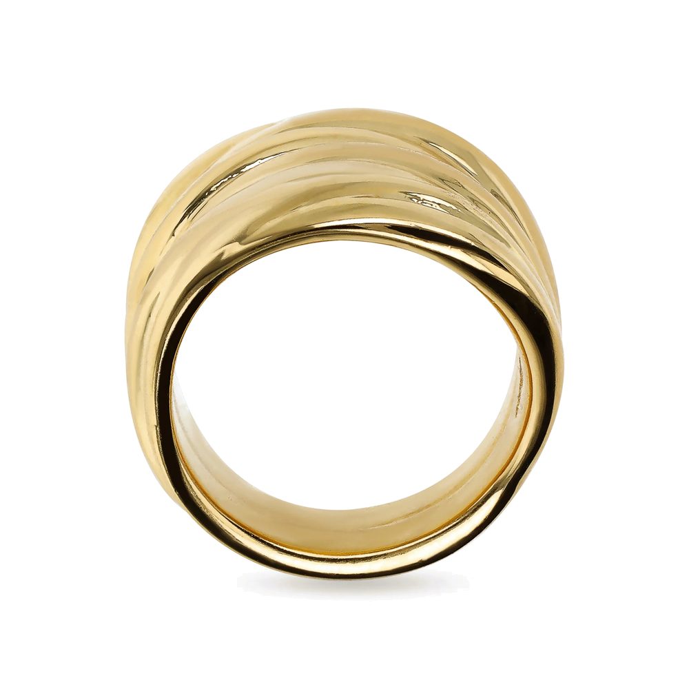 ETRUSCA | Anello a Fascia Graduato Texture Rigata