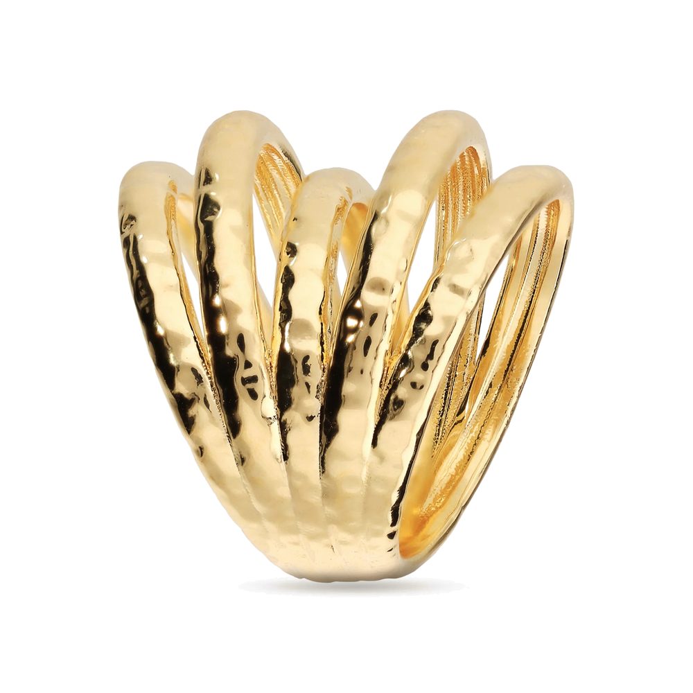 ETRUSCA | Anello a Fascia Multifilo Martellato