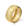 ETRUSCA | Anello a Fascia Omega Diamantato