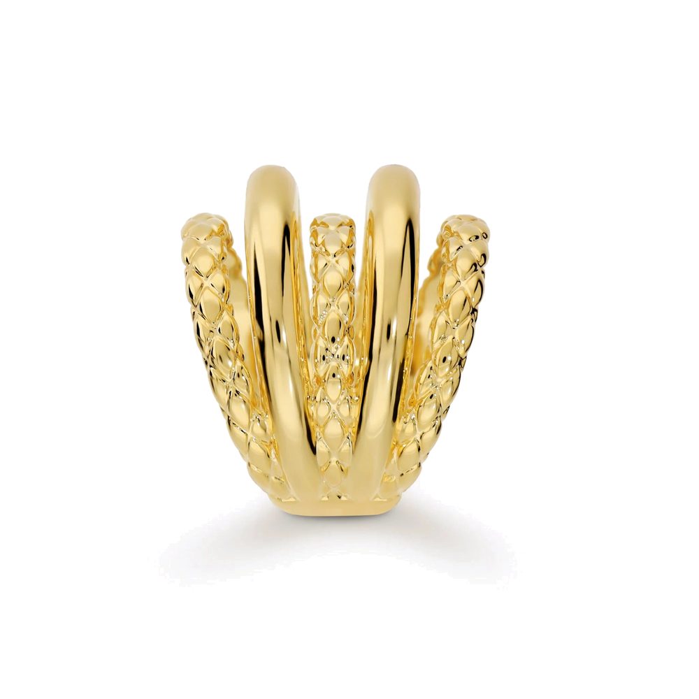 ETRUSCA | Anello Multifilo Martellato