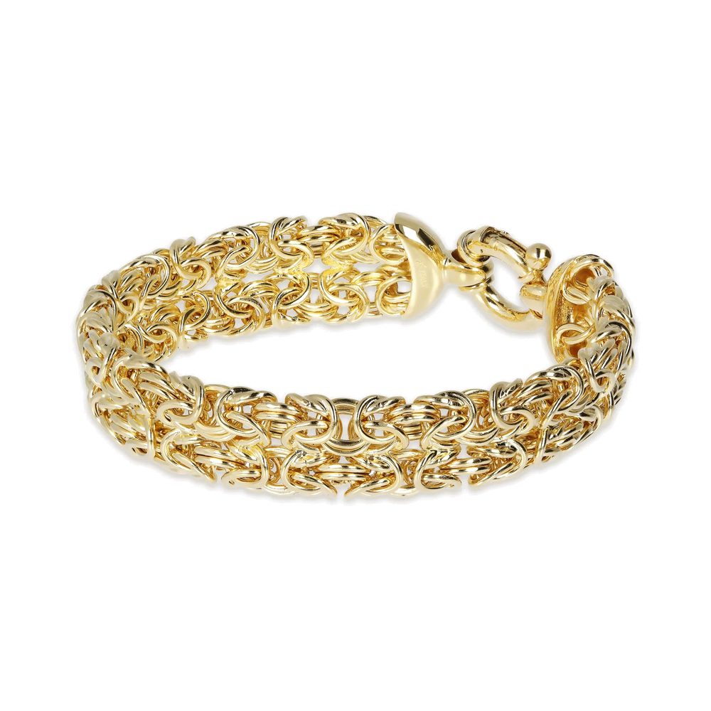 ETRUSCA | Bracciale a Fascia Doppia Catena Bizantina