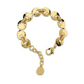 ETRUSCA | Bracciale con Dischi e Rondelle Finitura Martellata e Pallinata