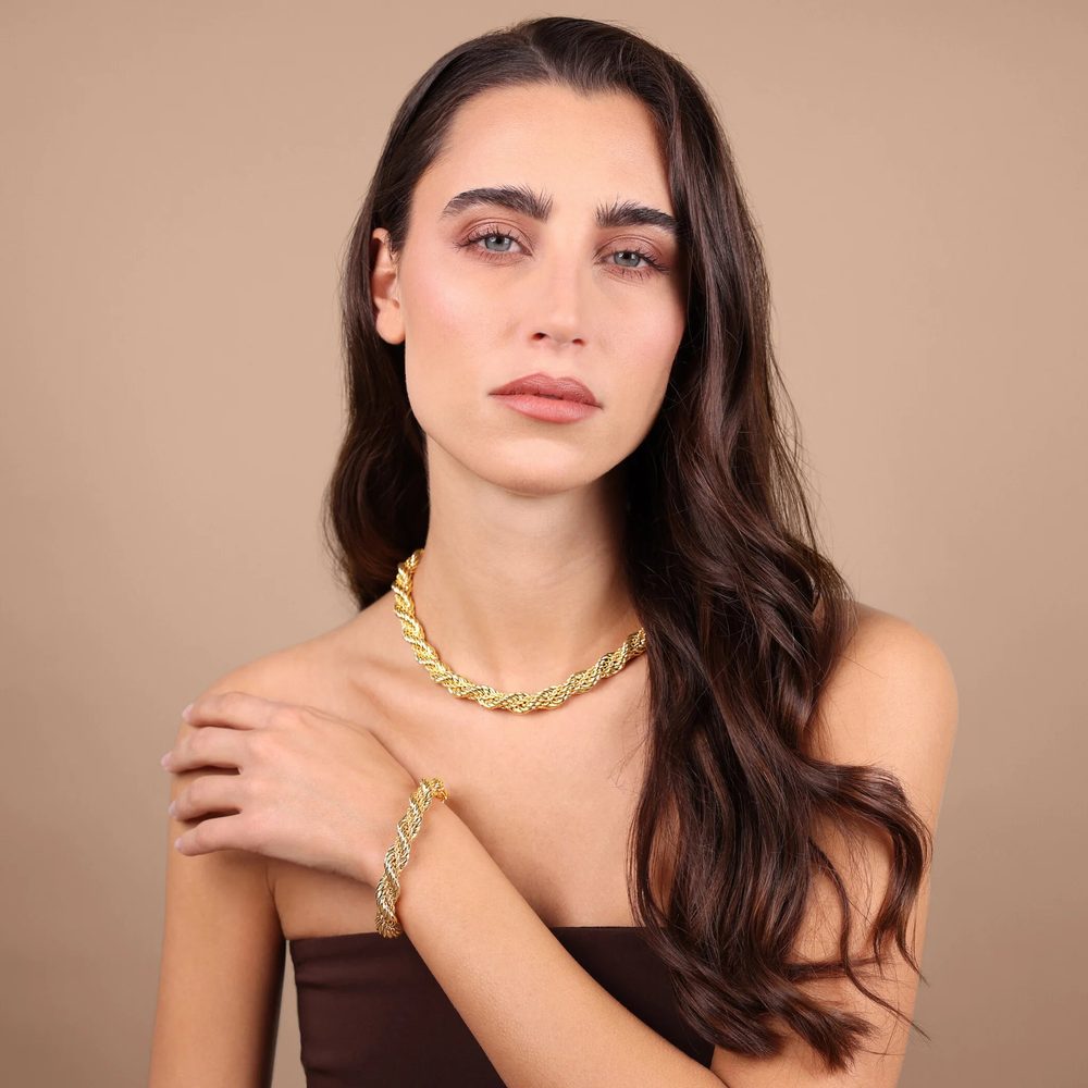 ETRUSCA | Bracciale Doppia Catena Corda